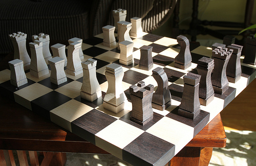 Chess Board before Sanding