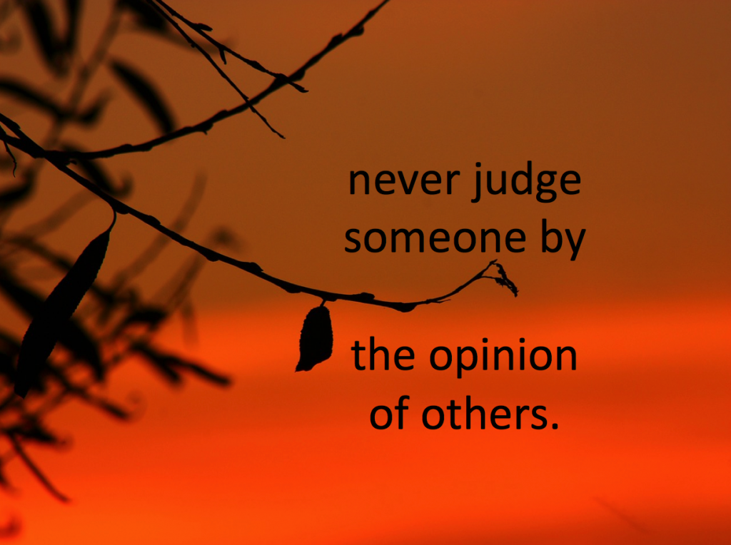 Judge someone