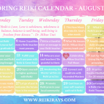 Honoring Reiki Calendar August 2019