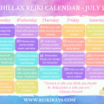 Chillax Reiki Calendar - July 2019