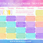 Gratitude Reiki Calendar November 2019