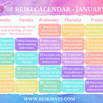 Happy New Year Reiki Calendar January 2020
