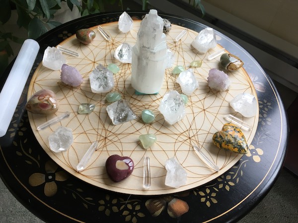 using crystal grids