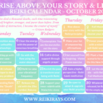 Rise Above Your Story & Let Go Reiki Calendar October 2020