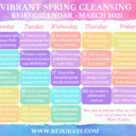 Vibrant Spring Cleansing Reiki Calendar March 2021