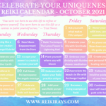 Celebrate Your Uniqueness Reiki Calendar October 2021
