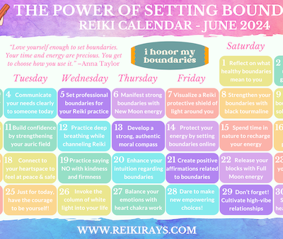 The Power of Setting Boundaries – Reiki Calendar June 2024