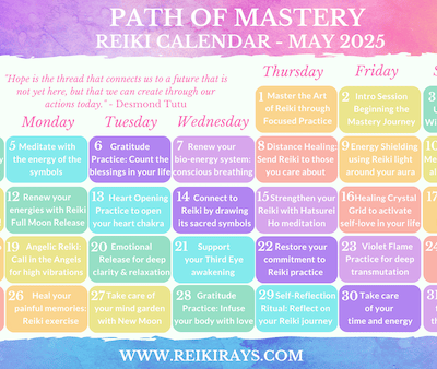 Path of Mastery – Reiki Calendar May 2025