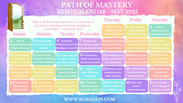 Path of Mastery – Reiki Calendar May 2025