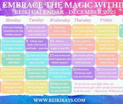 Embrace the Magic Within – Reiki Calendar December 2025